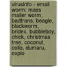Virusinfo - Email Worm: Mass Mailer Worm, Badtrans, Beagle, Blackworm, Bridex, Bubbleboy, Chick, Christmas Tree, Coconut, Collo, Dumaru, Explo door Source Wikia