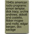 1940S American Radio Programs: Simon Templar, Dick Tracy, Archie Andrews, Abbott And Costello, Fibber Mcgee And Molly, Edgar Bergen, Doc Savage