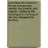 Boundary Line Between Florida And Georgia; Certain Documents And Reports Relating To The Locating And Marking Of The Line Between The Territory