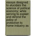 Essays Designed To Elucidate The Science Of Political Economy; While Serving To Explain And Defend The Policy Of Protection To Home Industry As