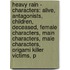 Heavy Rain - Characters: Alive, Antagonists, Children, Deceased, Female Characters, Main Characters, Male Characters, Origami Killer Victims, P