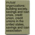 Mutual Organizations: Building Society, Savings And Loan Crisis, Credit Union, Credit Unions In The United States, Savings And Loan Association