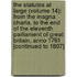 The Statutes At Large (Volume 14); From The Magna Charta, To The End Of The Eleventh Parliament Of Great Britain, Anno 1761 [Continued To 1807]