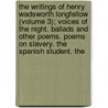The Writings Of Henry Wadsworth Longfellow (Volume 3); Voices Of The Night. Ballads And Other Poems. Poems On Slavery. The Spanish Student. The door Henry Wardsworth Longfellow