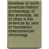 Timelines Of North American History: Archaeology Of The Americas, List Of Cities In The Americas By Year Of Foundation, Mesoamerican Chronology
