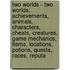 Two Worlds - Two Worlds: Achievements, Animals, Characters, Cheats, Creatures, Game Mechanics, Items, Locations, Potions, Quests, Races, Reputa