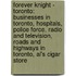 Forever Knight - Toronto: Businesses In Toronto, Hospitals, Police Force, Radio And Television, Roads And Highways In Toronto, Al's Cigar Store