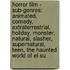 Horror Film - Sub-Genres: Animated, Comedy, Extraterrestrial, Holiday, Monster, Natural, Slasher, Supernatural, Teen, The Haunted World Of El Su