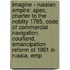 Imagine - Russian Empire: Apec, Charter To The Noblity 1785, Code Of Commercial Navigation, Courland, Emancipation Reform Of 1861 In Russia, Emp