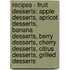 Recipes - Fruit Desserts: Apple Desserts, Apricot Desserts, Banana Desserts, Berry Desserts, Cherry Desserts, Citrus Desserts, Grilled Desserts