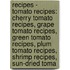 Recipes - Tomato Recipes: Cherry Tomato Recipes, Grape Tomato Recipes, Green Tomato Recipes, Plum Tomato Recipes, Shrimp Recipes, Sun-Dried Toma