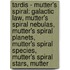 Tardis - Mutter's Spiral: Galactic Law, Mutter's Spiral Nebulas, Mutter's Spiral Planets, Mutter's Spiral Species, Mutter's Spiral Stars, Mutter