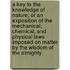 A Key To The Knowledge Of Nature; Or An Exposition Of The Mechanical; Chemical, And Physical Laws Imposed On Matter By The Wisdom Of The Almighty