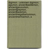 Digimon - Unknown Digimon: Agumon, Ancientbeetlemon, Ancientgarurumon, Ancientgreymon, Ancientkazemon, Ancientmegatheriummon, Ancientmermaimon, A door Source Wikia