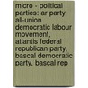 Micro - Political Parties: Ar Party, All-Union Democratic Labour Movement, Atlantis Federal Republican Party, Bascal Democratic Party, Bascal Rep door Source Wikia