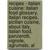 Recipes - Italian Cuisine: Italian Food Glossary, Italian Recipes, Sicilian Cuisine, About Italy, Italian Food, Panzerotti, Vignole, Agrumato, Al door Source Wikia