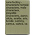 Rune Factory - Characters: Female Characters, Male Characters, Playable Characters, Aaron, Alicia, Anette, Aria, Brodik, Cammy, Camus, Carlos, Ca