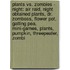 Plants Vs. Zombies - Night: Air Raid, Night Obtained Plants, Dr. Zomboss, Flower Pot, Gatling Pea, Mini-Games, Plants, Pumpkin, Threepeater, Zombi