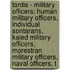 Tardis - Military Officers: Human Military Officers, Individual Sontarans, Kaled Military Officers, Morestran Military Officers, Naval Officers, T
