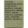 Virusinfo - Mswindows Worm: Win32 Worm, Badtrans, Beagle, Blackworm, Blaster, Bridex, Bymer, Coconut, Codered, Collo, Conficker, Dasher, Dumaru, E door Source Wikia
