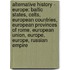 Alternative History - Europe: Baltic States, Celts, European Countries, European Provinces Of Rome, European Union, Europe, Europe, Russian Empire