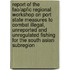 Report Of The Fao/Apfic Regional Workshop On Port State Measures To Combat Illegal, Unreported And Unregulated Fishing For The South Asian Subregion