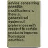 Advice Concerning Possible Modifications To The U.S. Generalized System Of Preferences With Respect To Certain Products Imported From Agoa Countries.
