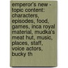 Emperor's New - Topic Content: Characters, Episodes, Food, Games, Inca Royal Material, Mudka's Meat Hut, Music, Places, Staff, Voice Actors, Bucky Th door Source Wikia