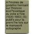 M?Moires De Godefroi Hermant Sur L'Histoire Eccl?Siastique Du Xviie Si?Cle (1630-1663) (5); Publi's Pour La Premi?Re Fois Sur Le Manuscrit Autographe