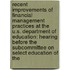 Recent Improvements Of Financial Management Practices At The U.S. Department Of Education: Hearing Before The Subcommittee On Select Education Of The
