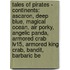 Tales Of Pirates - Continents: Ascaron, Deep Blue, Magical Ocean, Air Porky, Angelic Panda, Armored Crab Lv15, Armored King Crab, Bandit, Barbaric Be