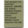 Club Penguin Fan Universe - Airports: Adelville City Airport, Akbaboy Finopen International Airport, Anti-Aircraft Deletion Turret, Aquarius City Airp by Source Wikia