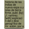 Historia De Las Indias De Nueva-Espa A Y Islas De Tierra Firme, Publ. [By] J.F. Ramirez. [With] Explicaci N Del C Dice Gerogl Fico De Mr. Aubin, Por A door Diego Duran