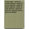 Runescape - Weak To Melee Attacks: Weak To Crush Attacks, Weak To Slash Attacks, Weak To Stab Attacks, Aberrant Spectre, Abyssal Leech, Abyssal Walker by Source Wikia