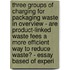 Three Groups Of Charging For Packaging Waste In Overview - Are Product-Linked Waste Fees A More Efficient Way To Reduce Waste? - Essay Based Of Experi