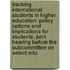 Tracking International Students In Higher Education: Policy Options And Implications For Students: Joint Hearing Before The Subcommittee On Select Edu