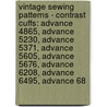 Vintage Sewing Patterns - Contrast Cuffs: Advance 4865, Advance 5230, Advance 5371, Advance 5605, Advance 5676, Advance 6208, Advance 6495, Advance 68 by Source Wikia