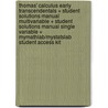 Thomas' Calculus Early Transcendentals + Student Solutions Manual Multivariable + Student Solutions Manual Single Variable + Mymathlab/Mystatslab Student Access Kit door Maurice D. Weir