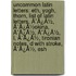 Uncommon Latin Letters: Eth, Yogh, Thorn, List Of Latin Letters, Ã¯Â¿Â½, Ã¯Â¿Â½Okina, Ã¯Â¿Â½, Ã¯Â¿Â½, L, Ã¯Â¿Â½, Tironian Notes, D With Stroke, Ã¯Â¿Â½, Esh