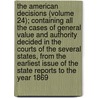 The American Decisions (Volume 24); Containing All The Cases Of General Value And Authority Decided In The Courts Of The Several States, From The Earliest Issue Of The State Reports To The Year 1869 door John Proffatt