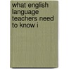 What English Language Teachers Need To Know I door MaryAnn Christison