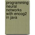 Programming Neural Networks with Encog2 in Java