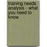 Training Needs Analysis - What You Need to Know by James Smith