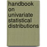 Handbook on Univariate Statistical Distributions door M. Ahsanullah