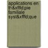 Applications En Th&xfffd;pie Familiale Syst&xfffd;que
