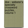 Doe - Webster's Specialty Crossword Puzzles, Volume 1 door Inc. Icon Group International