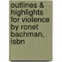 Outlines & Highlights For Violence By Ronet Bachman, Isbn