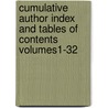 Cumulative Author Index and Tables of Contents Volumes1-32 by Robert Celotta