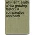 Why Isn''t South Africa Growing Faster? A Comparative Approach