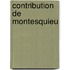 Contribution De Montesquieu